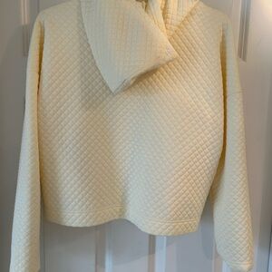 STAY WARM & COZY Elegant Cream Female Hoodie Yoga or Workout